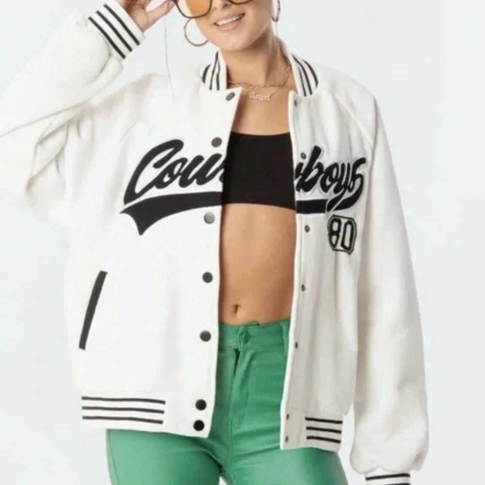 EDIKTED Cowboys Oversized Sweatshirt Varsity/Bomber Jacket